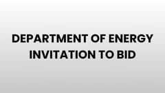 Department of Energy - Invitation to Bid